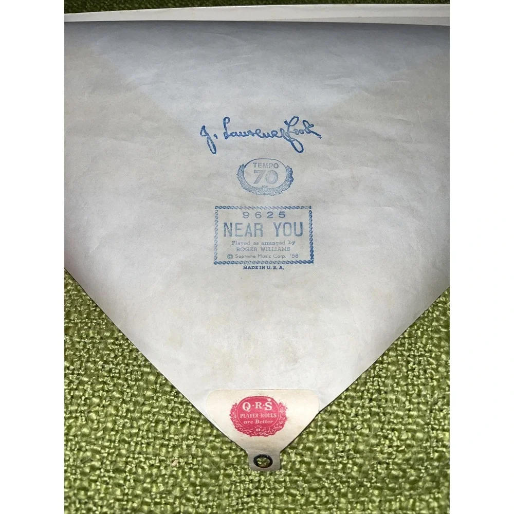Vintage QRS Player Piano Roll 9625 